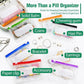 💊💼 Organizer Portapillole a Raccoglitore – 14 Bustine A8 con Codice Colore, Custodia PU Impermeabile, 3 Anelli Metallo, 14x11x6cm – 2 Colori, Pianificazione 7-14 Giorni ✨