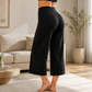 🍑✨ Pantaloni Yoga Cropped a Vita Alta da Donna 🧘‍♀️ – Effetto Sollevante & Snellente 💪🖤