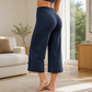 🍑✨ Pantaloni Yoga Cropped a Vita Alta da Donna 🧘‍♀️ – Effetto Sollevante & Snellente 💪🖤