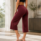 🍑✨ Pantaloni Yoga Cropped a Vita Alta da Donna 🧘‍♀️ – Effetto Sollevante & Snellente 💪🖤