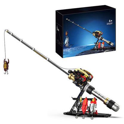 🎣 Set di Mattoncini a Forma di Canna da Pesca Realistica ✨🛠️ - Mulinello Funzionante | Componenti Galvanizzati | ABS | 2 Stili | Idea Regalo Adulti | 50% DI SCONTO