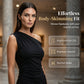👗✨ Mini Abito Monospalla con Arricciatura Laterale 🔥 – Tessuto Stretch Morbido, Silhouette Valorizzante, Perfetto per Cocktail & Serate Eleganti 🌟
