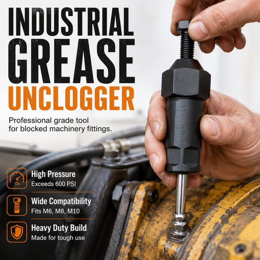 🔧 Strumento Professionale Pulizia Raccordi Ingrassatori – Alta Pressione fino a 600 PSI | Adattatori M6/M8 Inclusi | Asta Lunga o Corta | Impugnatura Ergonomica | Per Manutenzione Intensiva ⚙️⚡