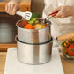 🍳✨ Pentola per Friggere Multifunzione in Acciaio Inox 304 – Coperchio in Vetro, Manico in Legno, Ø18cm, Compatibile Gas & Induzione – Con o Senza Cestello 🍟🪤