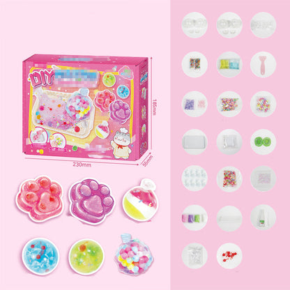 🎨 Kit DIY Squishy Antistress per Bambini – Crea le Tue Palline Morbide | Zampe di Gatto & Forme Divertenti | Gioco Sensoriale Creativo | Età 6+ 🐾✨