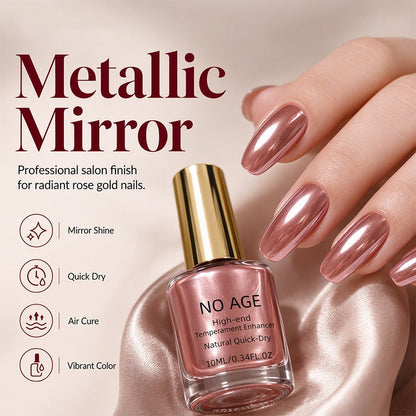 💅 Smalto Metallizzato Rose Gold 10 ml | Effetto specchio ad alta brillantezza, asciugatura rapida all’aria e finish resistente