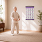 🧘 Poster Esercizi Tai Chi per Anziani – 60x40cm, 16 Movimenti Illustrati Passo-Passo, Testo Grande, Materiale Durevole – Stile A (In Piedi) o B (Seduti) 🏠❤️