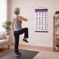 🧘 Poster Esercizi Tai Chi per Anziani – 60x40cm, 16 Movimenti Illustrati Passo-Passo, Testo Grande, Materiale Durevole – Stile A (In Piedi) o B (Seduti) 🏠❤️
