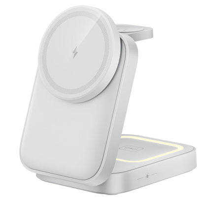 ⚡📱 Stazione di Ricarica Wireless 3-in-1 Pieghevole – 15W Fast Charge, Magneti N52, Ricarica Simultanea Telefono + Orologio + Auricolari – 2 Colori 🔋✨