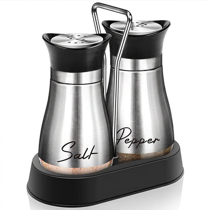 🐧🧂 Set Saliera e Pepiera Design Pinguino – Acciaio Inox 304 + Vetro, 15,5×16cm, Coperchio Dosatore di Precisione, Caddy Incluso – 8 Colori 🧂✨