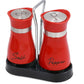 🐧🧂 Set Saliera e Pepiera Design Pinguino – Acciaio Inox 304 + Vetro, 15,5×16cm, Coperchio Dosatore di Precisione, Caddy Incluso – 8 Colori 🧂✨