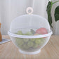🍎 Cestino Portafrutta con Coperchio in Rete Traspirante ✨ | Barriera Antimoscerini e Salvafreschezza 🛡️ | Doppia Funzione Scolapasta con Manico 🍽️ | Ø 27 cm