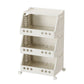 🏠Carrello Organizer Pieghevole con Ruote 🛒 | Struttura Salvaspazio in PP, Ruote Girevoli con Freno | Da 1 a 4 Ripiani
