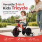 🚴 Triciclo 3 in 1 per Bambini | Ultraleggero e Pieghevole da 2,8 kg 🪶 | Passeggino, Triciclo e Bici Senza Pedali in Uno 🔄 | Ruote EVA Ammortizzate e Telaio in Acciaio 💪 | Con Maniglione Telescopico, da 2 a 6 Anni 👶
