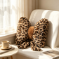 Cuscino a Fiocco in Morbido Peluche 🎀🛋️ | Un Tocco Animalier e Più Comfort per Divano o Letto | Effetto Coniglio, Leopardato o Marrone
