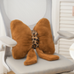 Cuscino a Fiocco in Morbido Peluche 🎀🛋️ | Un Tocco Animalier e Più Comfort per Divano o Letto | Effetto Coniglio, Leopardato o Marrone