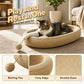 🐱🌿 Cuccia Tiragraffi per Gatti in Sisal Resistente – Forma Ovale 57x37x7cm, Superficie Graffiante Durevole, Giocattolo Incluso, Proteggi Mobili – 2 Stili ✨🟡