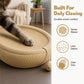 🐱🌿 Cuccia Tiragraffi per Gatti in Sisal Resistente – Forma Ovale 57x37x7cm, Superficie Graffiante Durevole, Giocattolo Incluso, Proteggi Mobili – 2 Stili ✨🟡