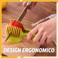🍋🔪 Affettatrice da Cucina Creativa Ergonomica – Lega Alluminio + ABS, 8 Fessure, Proteggi-Dita, Gancio Appendibile – Per Limoni, Pomodori, Cipolle & Frutta – 2 Versioni ✨