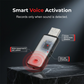 🎤 Registratore Vocale USB Portatile HD con Riduzione Rumore IC – Lega Alluminio + ABS, 13,7g, 68x22x9mm, Attivazione Vocale, Formato WAV, 5m – 5 Capacità: 4-64GB 🔋🔒