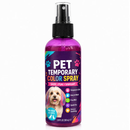 🐾🎈 Spray Colorante Temporaneo per Pelo di Animali – Nebbia Fine, Asciugatura Istantanea, Inodore & Non Irritante, 100ml – Toelettatura Creativa Sicura per Cani & Gatti ✨🎨