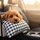 🚗🐶 Seggiolino Auto Rialzato per Cani – Imbottitura Morbida | Cintura di Sicurezza Integrata | Fissaggio ai Braccioli | Tessuto Oxford Resistente | Maniglie per Trasporto | Ideale per Viaggi & Gite | 41,9x21,8x21,8cm 🛡️✨