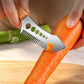 🥬 Coltello Tagliaverdure Multifunzione 🔪 Lama a Pettine per Julienne di Cipollotti e Porri, Squama-Pesce e Sgrana Erbe | Acciaio Inox 3CR13 con Manico in Faggio 19,8 cm ✨