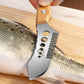 🥬 Coltello Tagliaverdure Multifunzione 🔪 Lama a Pettine per Julienne di Cipollotti e Porri, Squama-Pesce e Sgrana Erbe | Acciaio Inox 3CR13 con Manico in Faggio 19,8 cm ✨