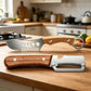 🥬 Coltello Tagliaverdure Multifunzione 🔪 Lama a Pettine per Julienne di Cipollotti e Porri, Squama-Pesce e Sgrana Erbe | Acciaio Inox 3CR13 con Manico in Faggio 19,8 cm ✨