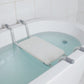🛁🛡️ Asse da Bagno Antiscivolo in Alluminio per Vasca – Portata 135kg, Regolabile 71-82cm (6 Livelli), Senza Attrezzi, 1,5kg – Per Anziani, Donne Incinte & Famiglie ✨