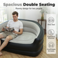🛋️✨ Divano Gonfiabile Doppio Portatile – Superficie Floccata Morbida, PVC Resistente, 138x87x71cm, 2 Posti – Per Soggiorno, Camera & Ospiti – 2 Colori 🌟