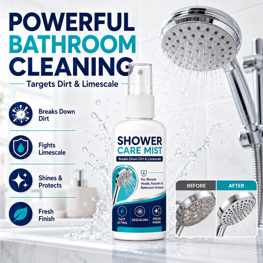 🚿✨ Spray Anticalare Rapido per Doccia & Rubinetti – 50ml, Rimuove Calcare & Residui Minerali, Spray & Pulisci, per Cromatura & Accessori Bagno – Compatto & Pratico 💧✨