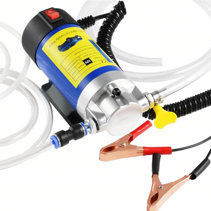 🛢️🔧Pompa Elettrica Portatile per Olio Motore - 12V/24V | Motore in Rame Puro | Testa in Lega di Alluminio | Cavo a Spirale | Morsetti Ramati | Design Compatto | 1,7 kg ✨