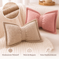 🎀 Cuscino in ciniglia a forma di fiocco | Morbido cuscino decorativo per divano e letto – Soffice e accogliente ✨