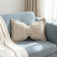 🎀 Cuscino in ciniglia a forma di fiocco | Morbido cuscino decorativo per divano e letto – Soffice e accogliente ✨