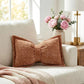 🎀 Cuscino in ciniglia a forma di fiocco | Morbido cuscino decorativo per divano e letto – Soffice e accogliente ✨