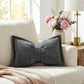 🎀 Cuscino in ciniglia a forma di fiocco | Morbido cuscino decorativo per divano e letto – Soffice e accogliente ✨