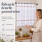 🏠Tendina Corta da Cucina in Pizzo Retrò – Motivi Fragole & Frutta | Filtra la Luce | Facile Installazione a Passante | Lavabile in Lavatrice | 5 Misure | Ideale per Cucina, Soggiorno & Bistrot 🍓🧵