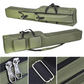 🎣 🧳 Borsa Portacanne da Pesca Grande Capacità - 3 Scomparti | Tessuto Oxford 420D | Apertura Ampia | Pieghevole | Spallacci Regolabili | 1,3/1,5 m | Verde Militare, Nero & Camouflage 🐟