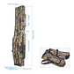 🎣 🧳 Borsa Portacanne da Pesca Grande Capacità - 3 Scomparti | Tessuto Oxford 420D | Apertura Ampia | Pieghevole | Spallacci Regolabili | 1,3/1,5 m | Verde Militare, Nero & Camouflage 🐟