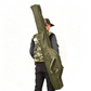 🎣 🧳 Borsa Portacanne da Pesca Grande Capacità - 3 Scomparti | Tessuto Oxford 420D | Apertura Ampia | Pieghevole | Spallacci Regolabili | 1,3/1,5 m | Verde Militare, Nero & Camouflage 🐟