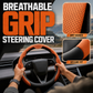 🚗 Coprivolante Traspirante in Ecopelle 3D – 38cm, Design Ergonomico a 3 Pezzi, Superficie Forata Antisudore, Montaggio Clip-On Senza Attrezzi – 11 Colori 🎨🏁
