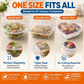 🥗Coperchi Elastici per Ciotole da Cibo – PE Alimentare BPA-Free, Elastici 14-40cm, -20°C/+100°C, Dispenser Pratico – 300 o 500 pz – Per Frigo, Freezer & Microonde 🧊🍽️