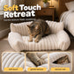 🛋️🐶Cuccia Divano per Cani & Gatti in Peluche – Bordi Rialzati per Supporto Testa/Collo, Tessuto Morbido e Caldo, 3 Misure (S/M/L), 5 Colori – Per Riposo & Comfort ☁️🐱
