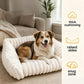 🛋️🐶Cuccia Divano per Cani & Gatti in Peluche – Bordi Rialzati per Supporto Testa/Collo, Tessuto Morbido e Caldo, 3 Misure (S/M/L), 5 Colori – Per Riposo & Comfort ☁️🐱