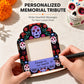 Cornice Portafoto Día de los Muertos 💀🌼 | In Legno con Apertura per Foto e Spazio Scrivibile | Decorazione per Altare e Casa