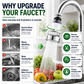 🚰 Filtro Aeratore per Rubinetto Rotante a 360° | 💧 Filtrazione a 6 Strati e 3 Modalità d'Acqua | 🍽️ Pulizia Senza Schizzi per Cucina | 🔧 Installazione Universale Senza Attrezzi