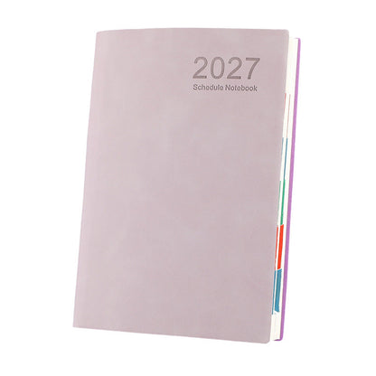 Agenda Giornaliera Minimalista 2027 📅 | Formato A5 in Pelle PU 📓 | Apertura Piatta a 180° 📖 | Perfetta per Organizzazione e Lavoro ✒️