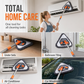 🧹✨ Mocio Triangolare con Asta Telescopica - Testa Girevole 360° | Raschietto in Silicone | Panni in Microfibra & Chenille | Ideale per Vetri, Soffitti, Angoli & Mobili | 78-112 cm