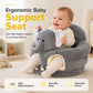 🧸 Sediolina Morbida di Supporto per Neonati – Aiuta a Stare Seduti | Imbottitura Avvolgente | Base Antiscivolo | Velluto Morbido | 40 × 40 × 40 cm 👶✨